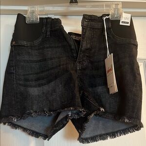 Black Denim Cutoff Shorts